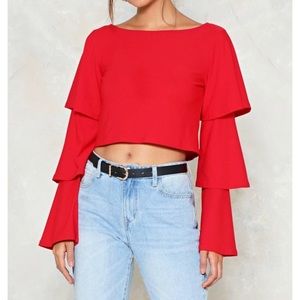 BRAND NEW never worn long sleeved crop top